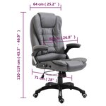 Chaise fauteuil siège de bureau informatique étude anthracite similicuir anthracite 02_0023982