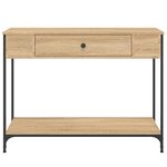 vidaXL Table console chêne sonoma 100x34 5x75 cm bois d'ingénierie