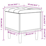 vidaXL Banc de rangement chêne sonoma 42x42x46 cm bois d'ingénierie