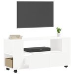 vidaXL Meuble TV blanc 102x34 5x43 cm bois d'ingénierie