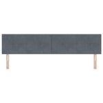 tête de lit vidaXL capitonnée gris foncé 200 cm en velours