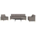 vidaXL Ensemble de canapés 4 Pièces repose-pied et coussins décoratifs