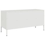 vidaXL Meuble TV blanc 100 5x39x50 5 cm acier laminé à froid