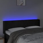 vidaXL Tête de lit à LED Noir 147x16x78/88 cm Velours