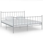 vidaXL Cadre de lit Gris Métal 180x200 cm