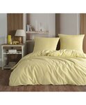 Parure de lit jaune unie 140 x 200 cm