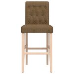 vidaXL Chaises de bar lot de 2 bois massif d'hévéa et tissu