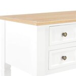 Bureau table meuble travail informatique bois blanc 109 5 cm 0502114