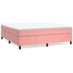 vidaXL Cadre de lit sans matelas rose 200x200 cm velours