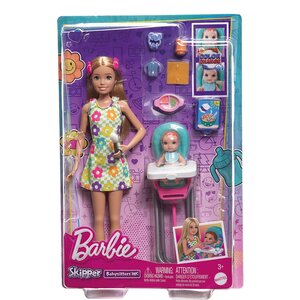 Barbie Coffret Baby-Sitter Repas de Bébé