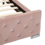 vidaXL Cadre de lit sans matelas Rose Velours 120x200 cm