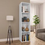 vidaXL Bibliothèque/Meuble TV Blanc 36x30x143 cm Bois d'ingénierie