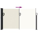 vidaXL Auvent latéral rétractable crème 120x600 cm