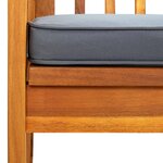 vidaXL Banc de jardin avec coussin 119 cm Bois solide d'acacia