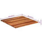 vidaXL Dessus de table bois massif d'acacia 25-27 mm 80x80 cm