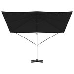 vidaXL Parasol Cantilever Roma Noir 286x285x265 cm Aluminium