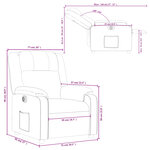 vidaXL Fauteuil inclinable électrique Marron Similicuir