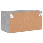 vidaXL Meuble TV mural gris béton 60x30x30 cm bois d'ingénierie