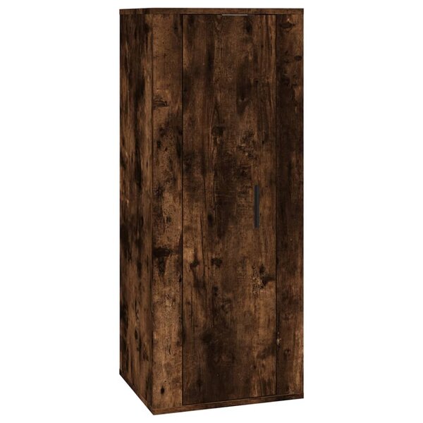 vidaXL Meuble TV mural Chêne fumé 40x34 5x100 cm