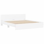vidaXL Cadre de lit avec tête de lit et LED blanc 180x200 cm