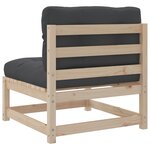 vidaXL Salon de jardin 4 Pièces avec coussins bois de pin massif