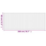 vidaXL Tapis rectangulaire marron foncé 80x200 cm bambou