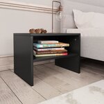 vidaXL Table de chevet Noir 40x30x30 cm Bois d'ingénierie