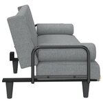 vidaXL Canapé-lit avec accoudoirs gris clair tissu
