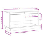 vidaXL Meuble TV Marron miel 74x34x40 cm Bois de pin massif