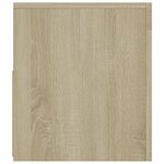 vidaXL Meuble TV avec lumières LED chêne sonoma 120x35x40 cm