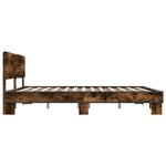 vidaXL Cadre de lit sans matelas chêne fumé 200x200 cm