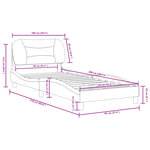 vidaXL Cadre de lit sans matelas taupe 90x200 cm tissu
