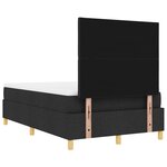 vidaXL Lit Box Spring avec Matelas & Banc Noir 120x190 cm Tissu
