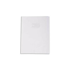Protège-cahier Grain Cuir 20/100ème 17x22 Blanc CALLIGRAPHE
