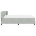 Lit avec sommier à ressort et matelas vidaXL Gris clair 180x200 cm Velours