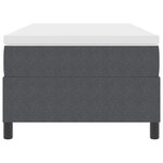 vidaXL Lit avec sommier avec matelas gris foncé 90x200 cm tissu en velours côtelé
