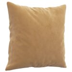vidaXL Canapé 2 places avec oreillers décoratifs brun 120 cm velours