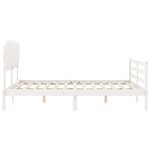 vidaXL Cadre de lit sans matelas blanc 160x200 cm bois massif