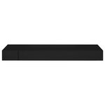 vidaXL Étagère murale flottante avec tiroir Noir 80x25x8 cm