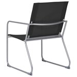 Salon de jardin meuble d'extérieur ensemble de mobilier 4 pièces tissu et acier noir 02_0016281