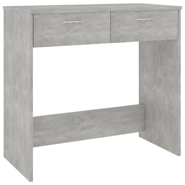 Bureau table poste de travail meuble d'ordinateur informatique étude 80 x 40 x 75 cm bois d’ingénierie gris 02_0023846