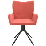 vidaXL Chaises pivotantes à manger lot de 2 Rose Velours
