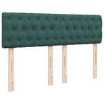 vidaXL Sommier à lattes de lit et matelas Vert foncé 140x200cm Velours