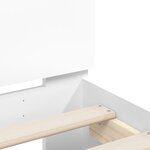 vidaXL Cadre de lit sans matelas avec tête de lit blanc 100x200 cm
