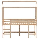 vidaXL Lit superposé avec échelle et toit sans matelas 80x200 cm