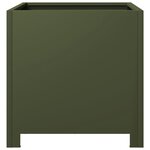 vidaXL Jardinière vert olive 40x40x40 cm acier