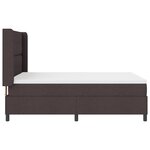 Lit Box Spring vidaXL avec Matelas & LED en Marron Foncé  140x190 cm  Tissu