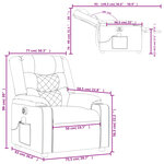 vidaXL Fauteuil de massage inclinable électrique crème similicuir