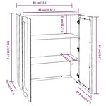 vidaXL Dessus de buffet HAMAR Blanc 85x35x100 cm Bois de pin massif
