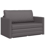 vidaXL Sofa-lit au sol 2-en-1 Gris 124x71x78 cm Simili cuir